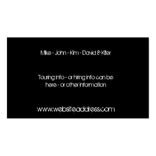Colorful Speakers Band DJ Music Business Cards (back side)