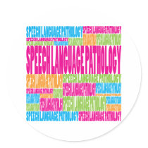 Colorful Speech Language Pathology Round Stickers
