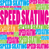 Colorful Speed Skating photo sculptures by busybees Colorful Speed Skating photo sculptures