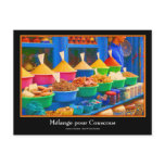 Colorful Spice Market in Marrakesh Morocco postcards