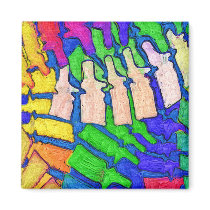 Colorful Spine Art Magnet