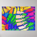 Colorful Spine Art Poster (Horizontal) posters