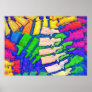 Colorful Spine Art Poster (Horizontal)