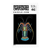 Colorful Spiny Lobster Postage postage by twopurringcats Colorful Spiny Lobster Postage postage