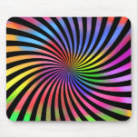 Colorful Spiral Design: Mouse Pad