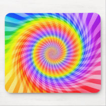Colorful Spiral Design: Mouse Pads