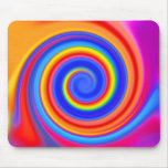 Colorful Spiral Design: Mouse Pads