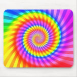 Colorful Spiral Design: Mousepads