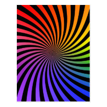 Colorful Spiral Design: Post Card