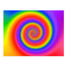 Colorful Spiral Design: Postcards