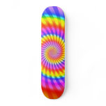 Colorful Spiral Design: Skateboard