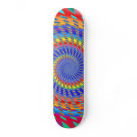 Colorful Spiral Design: Skateboard