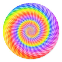 Colorful Spiral Design: Round Sticker