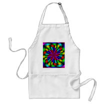 colorful spiral mandala apron