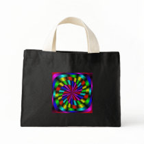 colorful spiral mandala bag