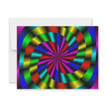 colorful spiral mandala personalized invitations