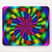 colorful spiral mandala mousepads