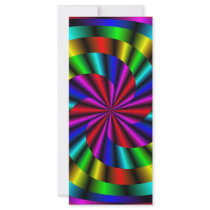 colorful spiral mandala rack cards