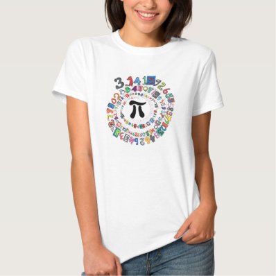 Colorful sPiral of Digits of Pi T-shirt