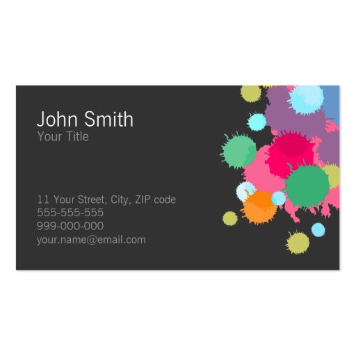 Colorful Splash business card
