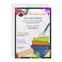 Colorful Splash Cooking Invitation