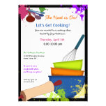 Colorful Splash Cooking Invitation