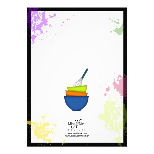 Colorful Splash Cooking Invitation