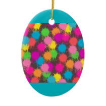 Colorful Splash Easter Egg Ornament ornaments