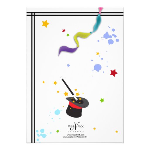 Colorful Splash Fun with Magic Invitation