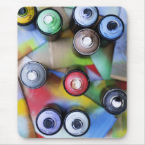 Colorful Spraycans mousepads