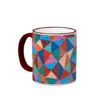 Colorful Sprayed Graffiti Triangles Coffee Mug