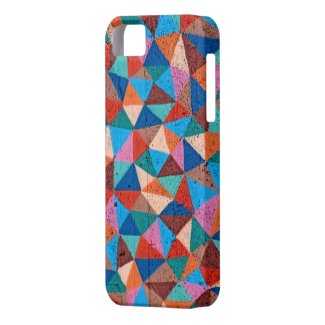 Colorful Sprayed Graffiti Triangles iPhone 5 Case