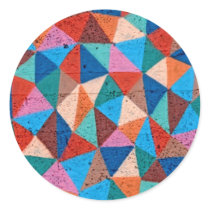 Colorful Sprayed Graffiti Triangles Sticker