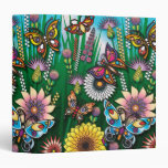colorful spring butterfly garden binders