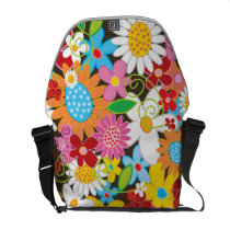 Colorful Spring Flowers Garden Nature Art Bag Commuter Bags