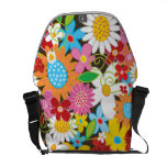 Colorful Spring Flowers Garden Nature Art Bag rickshaw messenger bags