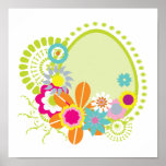 colorful spring flowers vector posters