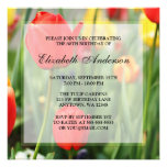 Colorful Spring Tulips 80th Birthday Party Custom Invites