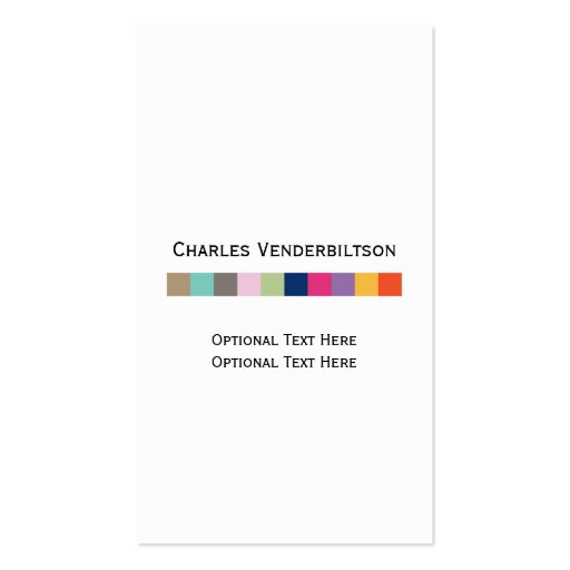 Colorful Squares Business Card (back side)