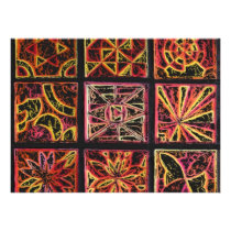 Colorful Squares Invitation invitations