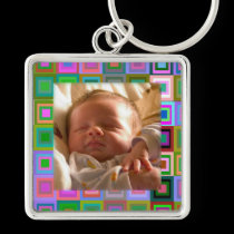 Colorful Squares keychains