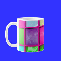 colorful squares mugs