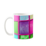 colorful squares mugs