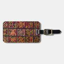 Colorful squares luggage tags
