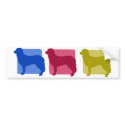 Colorful Stabyhoun Silhouettes bumper stickers