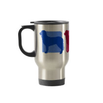 Colorful Stabyhoun Silhouettes Travel Mug