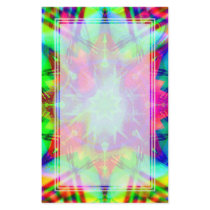 Colorful Star Blank Stationery
