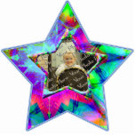 Colorful Star  Custom Photo Star Ornament photo sculptures