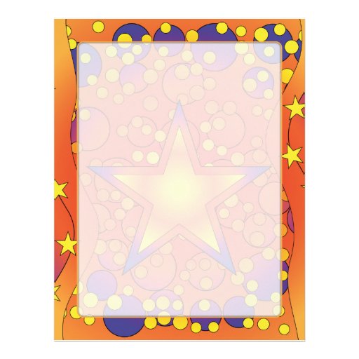 Colorful Star Design Letterhead Zazzle