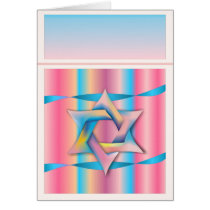 Colorful Star of David card